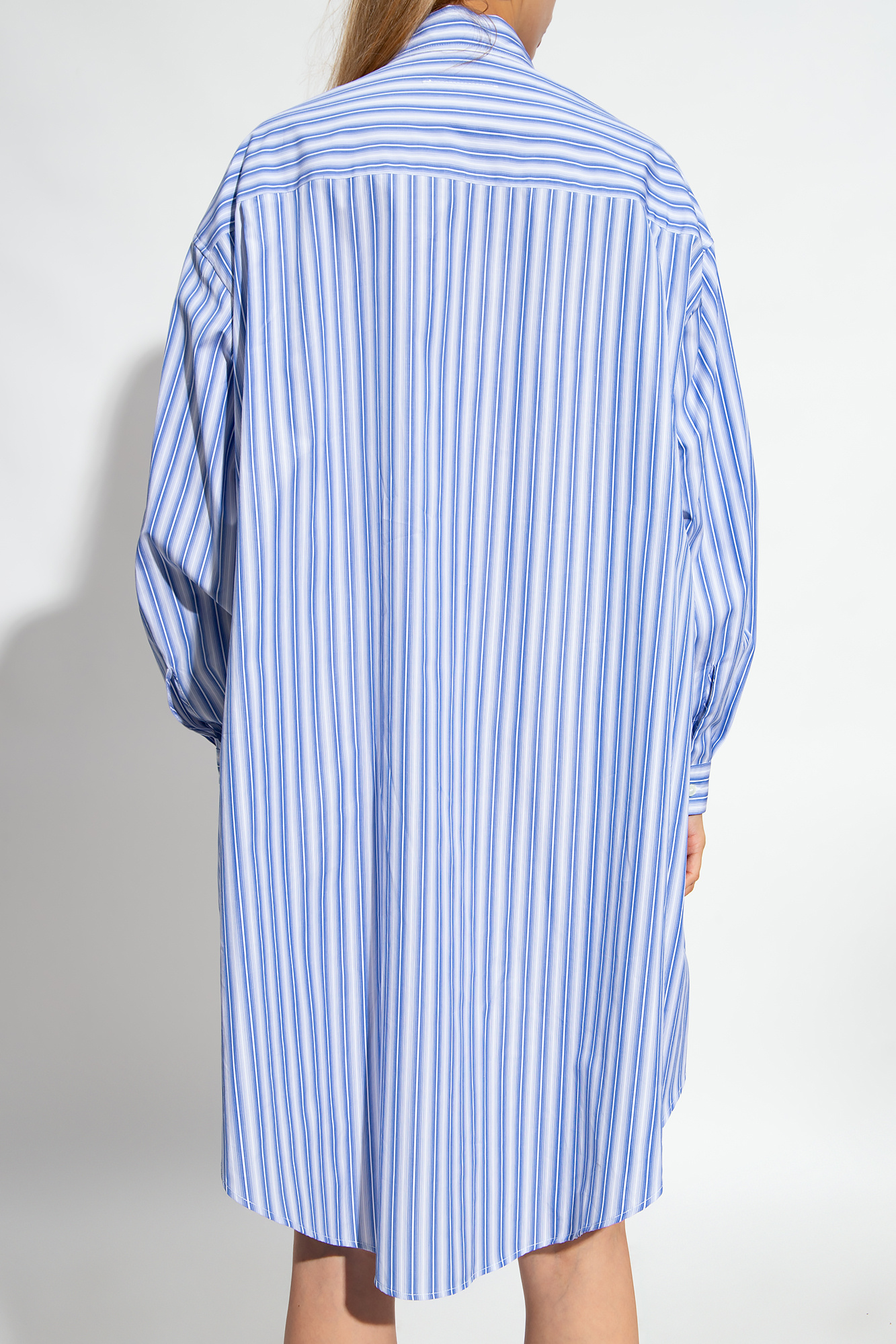 SchaferandweinerShops Canada - Avenue Grey Midi Button Print Teens dress -  Blue Oversize Teens dress MM6 Maison Margiela